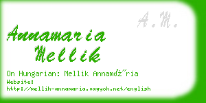 annamaria mellik business card